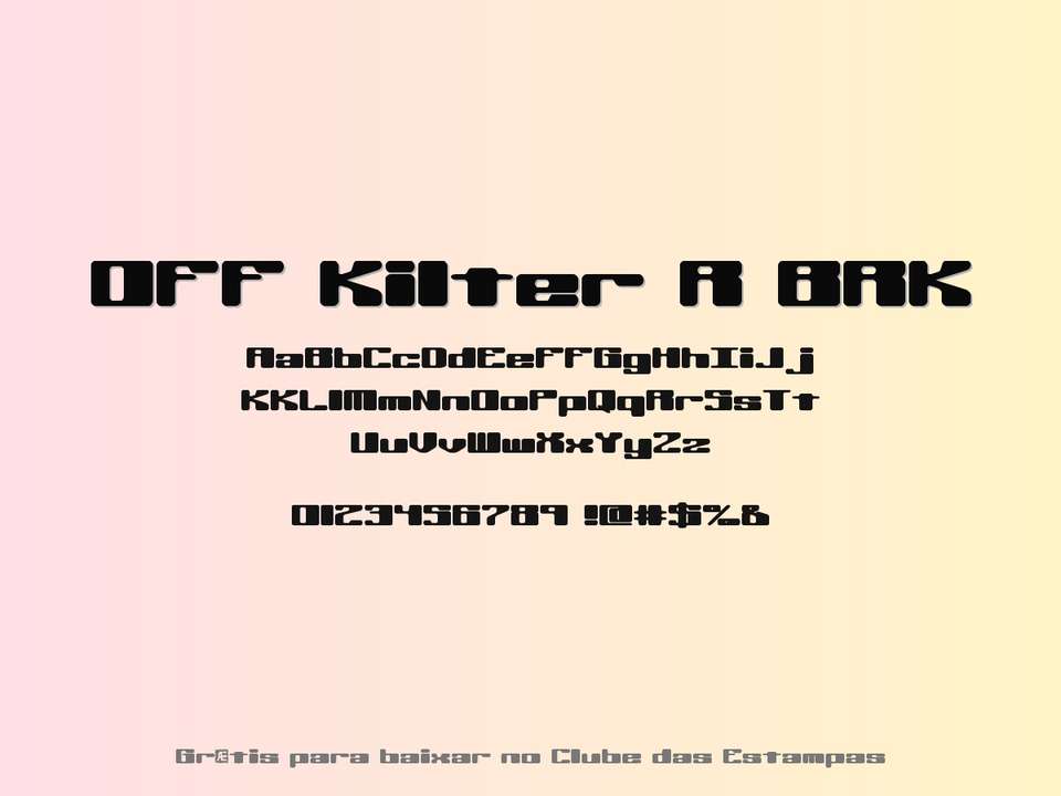 Fonte Off Kilter R Brk Grátis Para Baixar