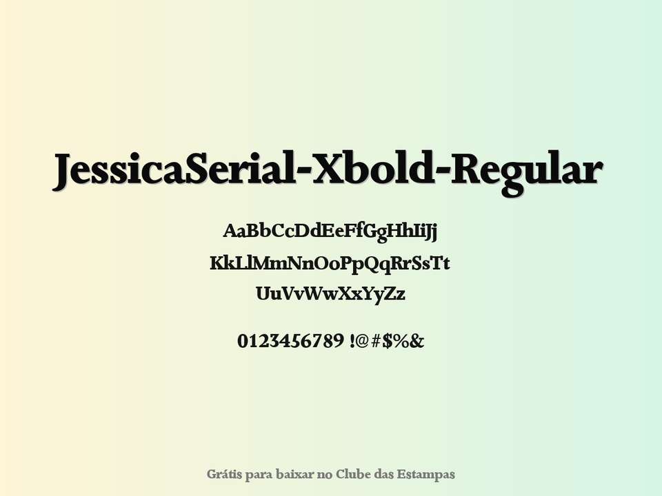 Fonte Jessicaserial Xbold Regular Grátis Para Baixar