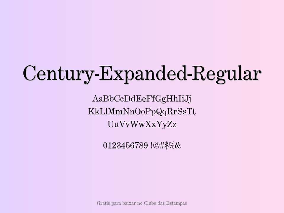 Fonte Century Expanded Regular Grátis Para Baixar