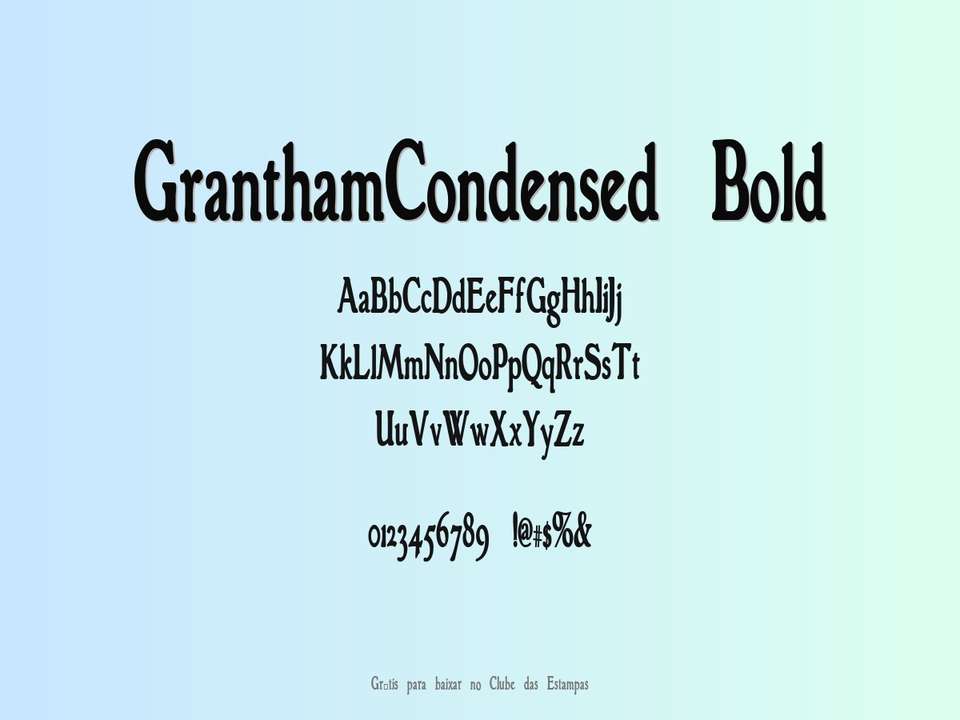 Fonte Granthamcondensed Bold Grátis Para Baixar