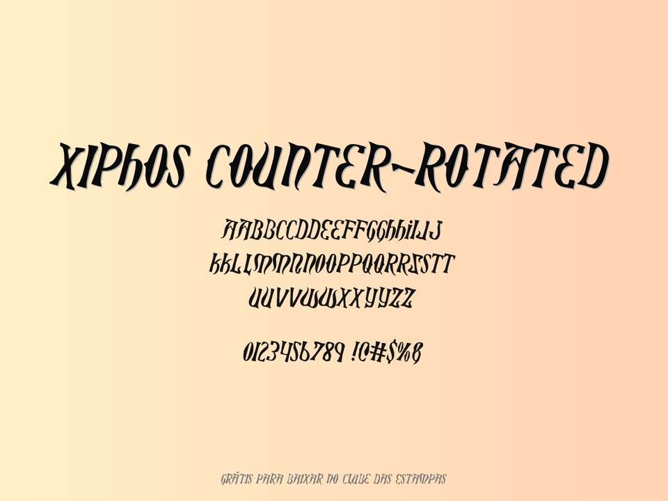 Fonte Xiphos Counter Rotated Grátis Para Baixar