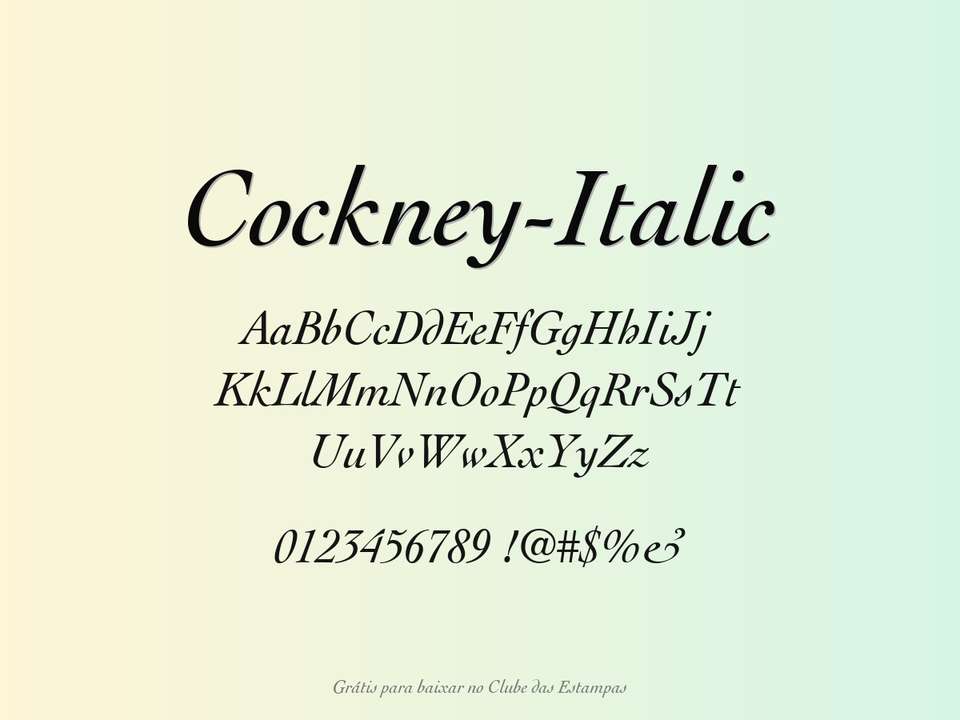 Fonte Cockney Italic Grátis Para Baixar