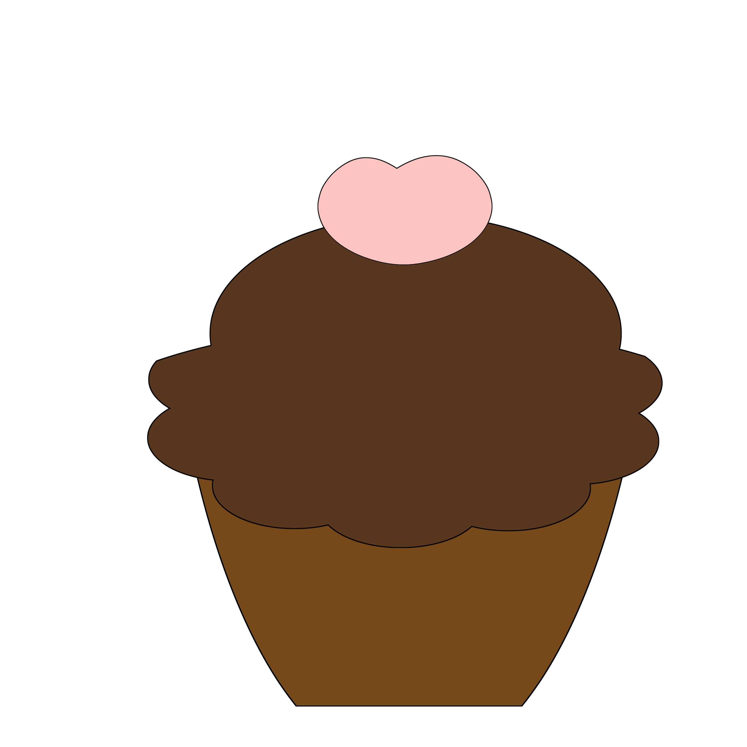 Cupcake De Chocolate Com Coração Confeitaria Png Grátis Para Baixar