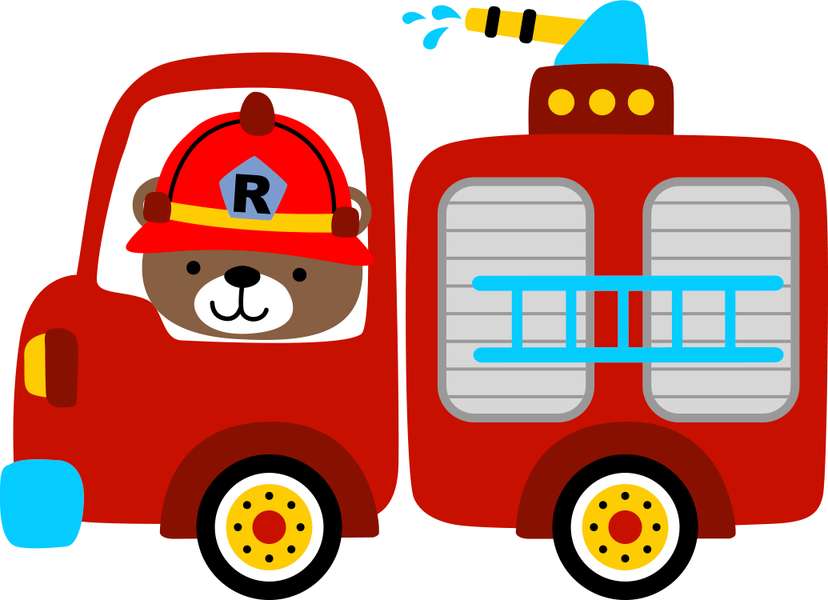 Caminhões De Bombeiros Com Urso Bombeiros Png Grátis Para Baixar