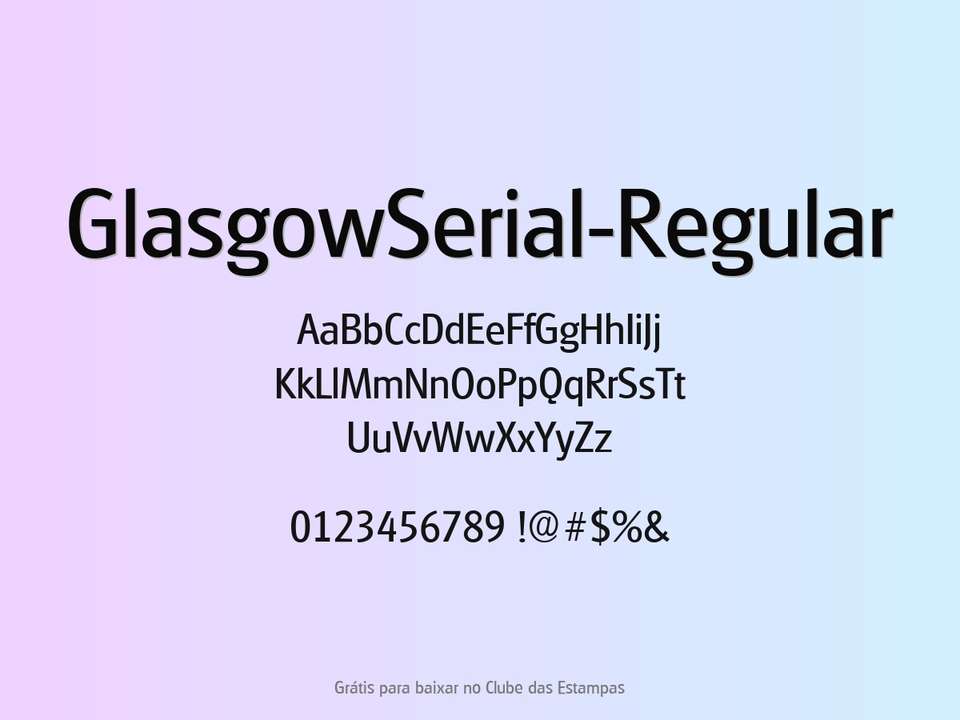Fonte Glasgowserial Regular Grátis Para Baixar