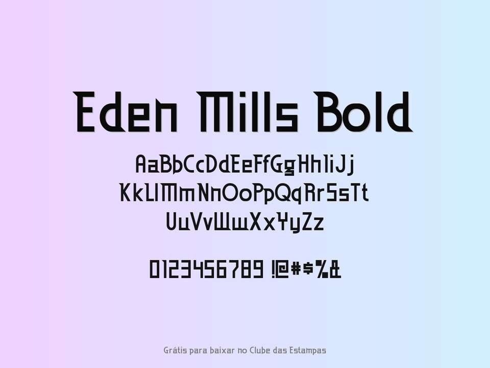 Fonte Eden Mills Bold Grátis Para Baixar