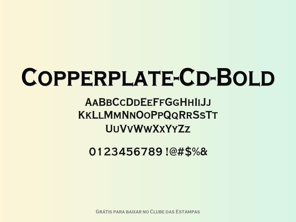 Fonte Copperplate Cd Bold Grátis Para Baixar