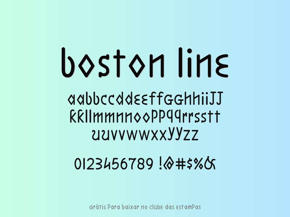 Fonte Boston Line Grátis Para Baixar