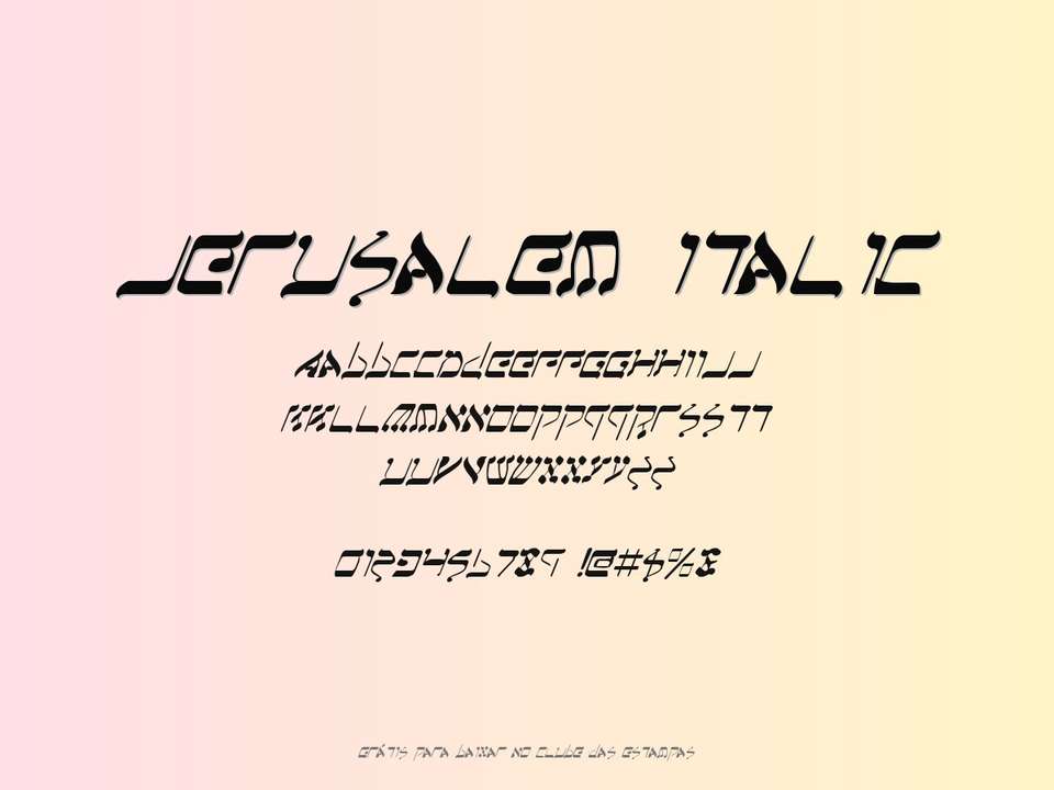 Fonte Jerusalem Italic Grátis Para Baixar