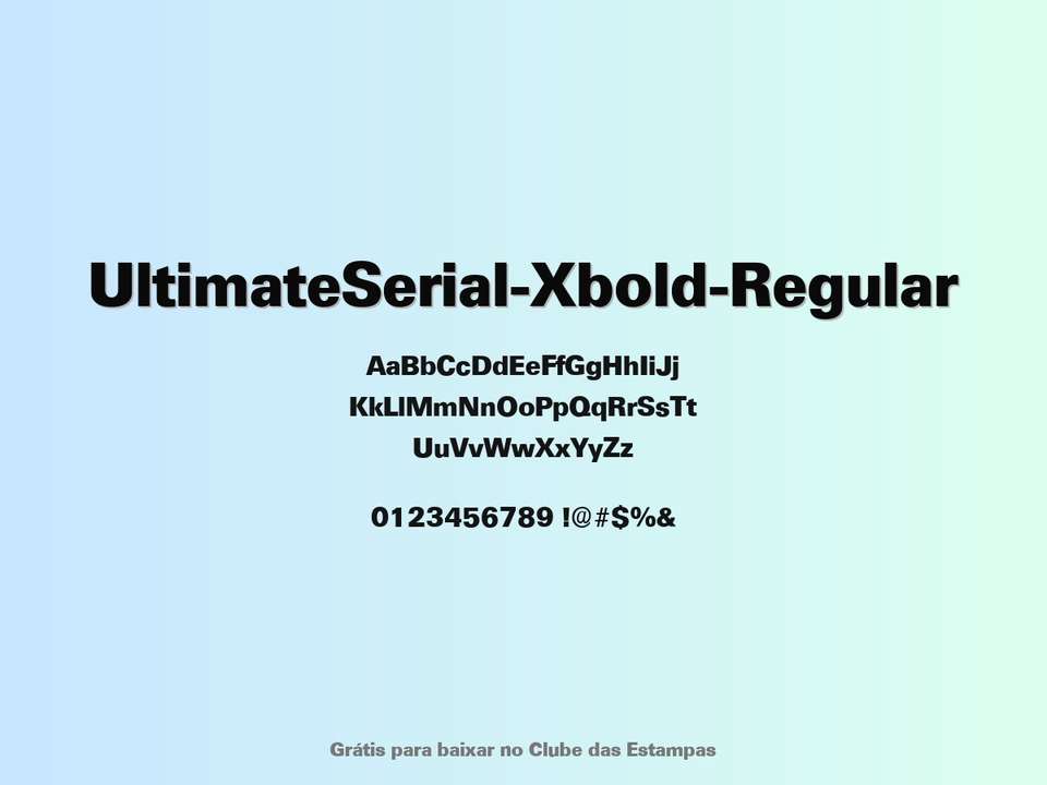 Fonte Ultimateserial Xbold Regular Grátis Para Baixar