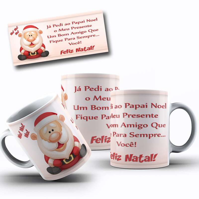 Arte Para Caneca Papai Noel Natal Poema 11