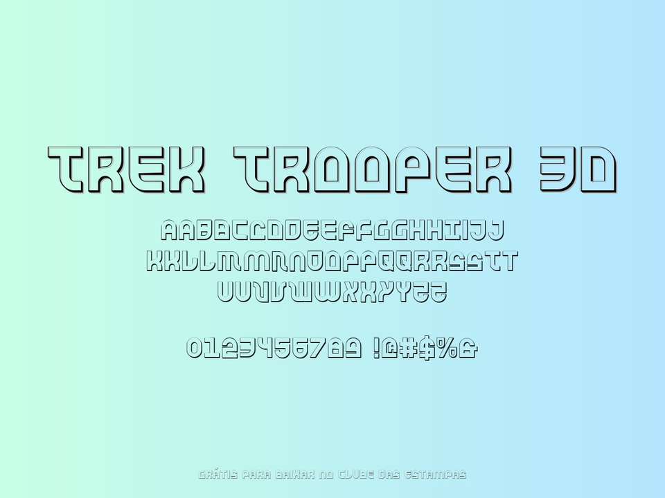 Fonte Trek Trooper 3d Grátis Para Baixar