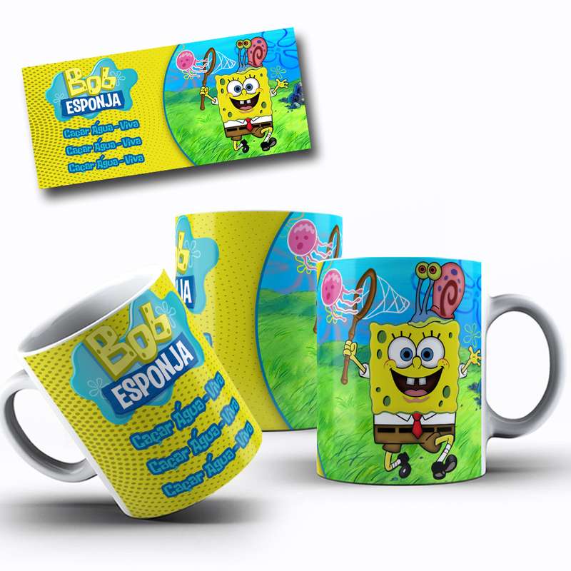 Arte Caneca Desenho Animado Bob Esponja