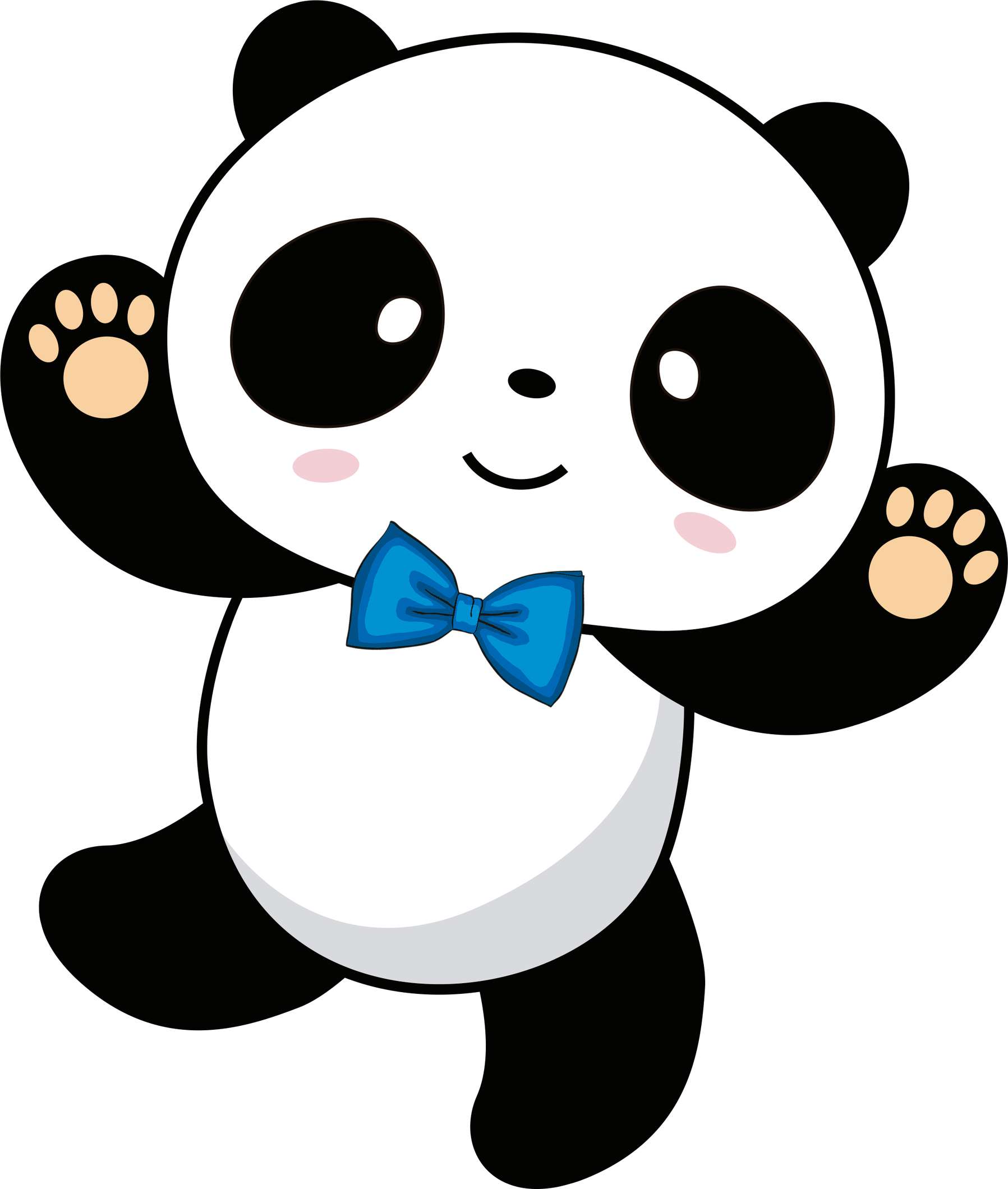 Elemento Panda Menino Azul Cute Fofo Png (2)
