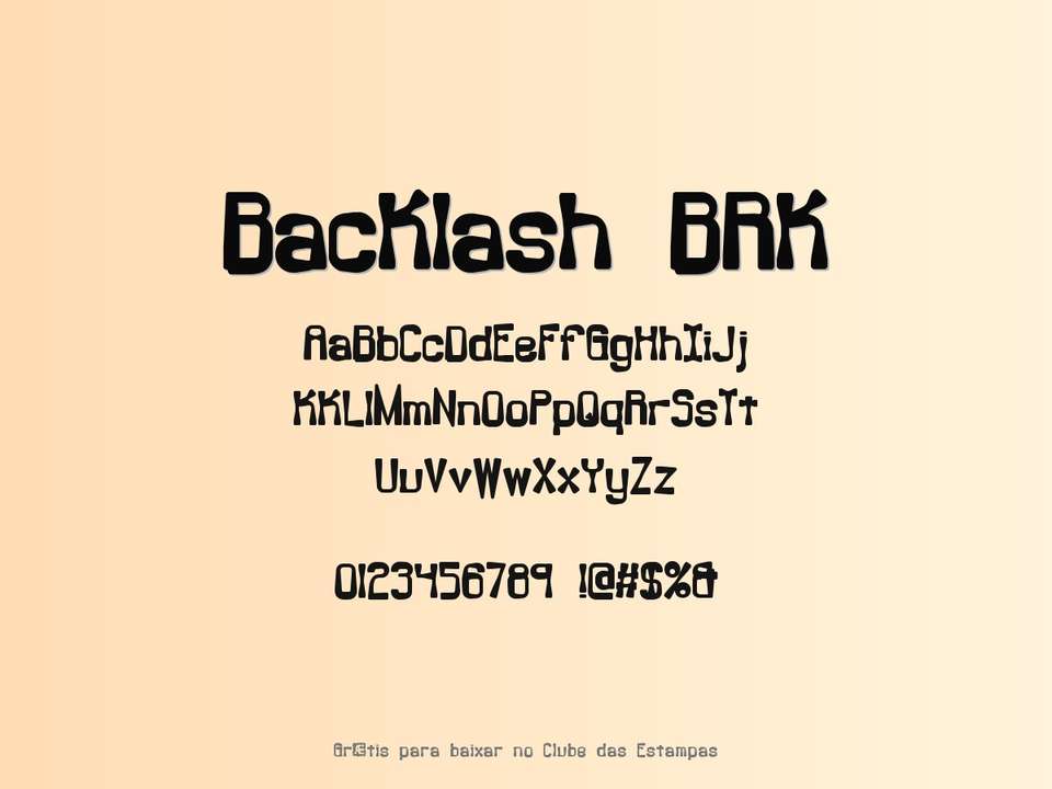 Fonte Backlash Brk Grátis Para Baixar