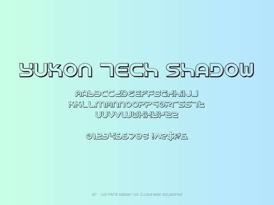 Fonte Yukon Tech Shadow Grátis Para Baixar