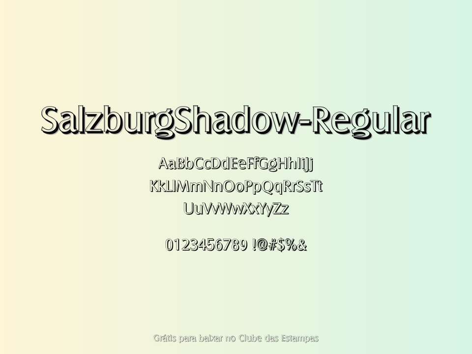 Fonte Salzburgshadow Regular Grátis Para Baixar
