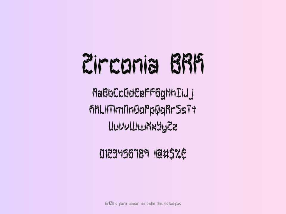 Fonte Zirconia Brk Grátis Para Baixar