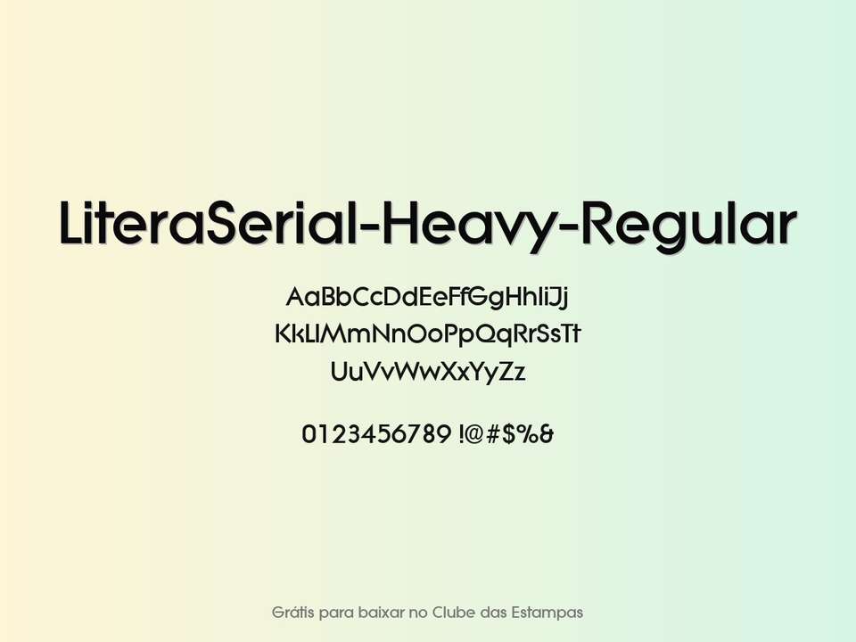 Fonte Literaserial Heavy Regular Grátis Para Baixar