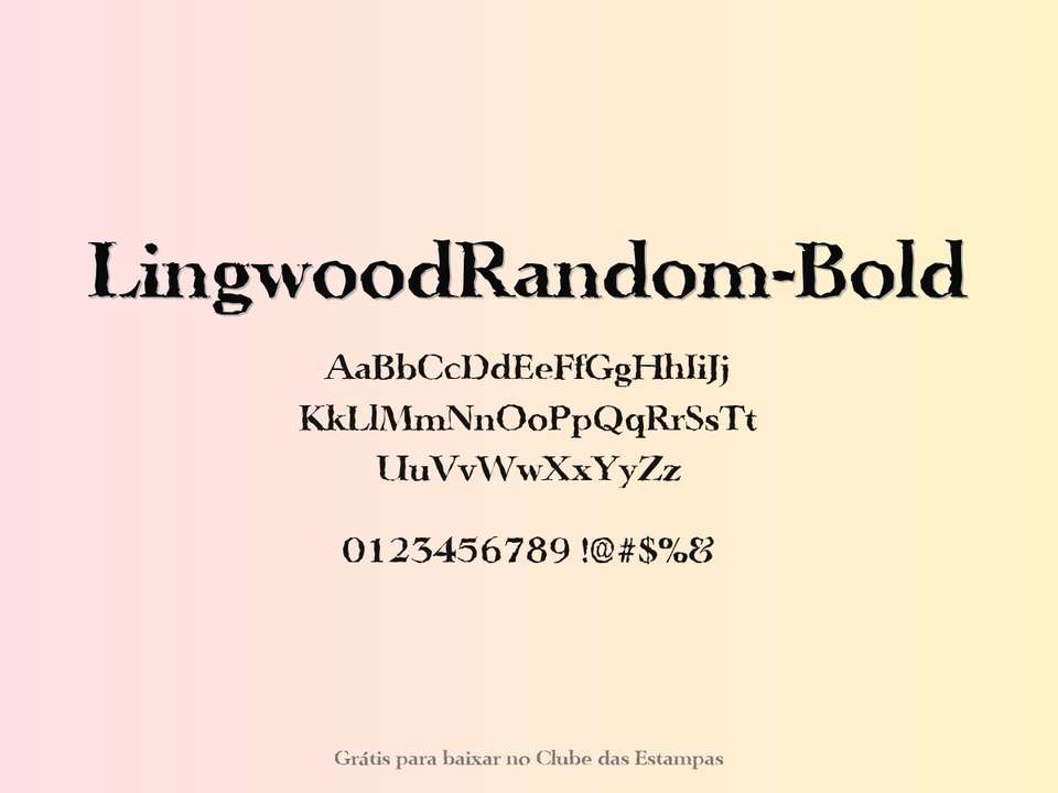 Fonte Lingwoodrandom Bold Grátis Para Baixar