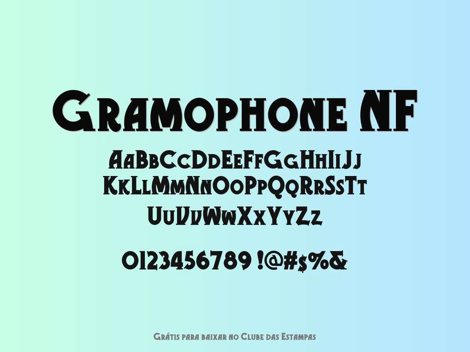 Fonte Gramophone Nf Grátis Para Baixar