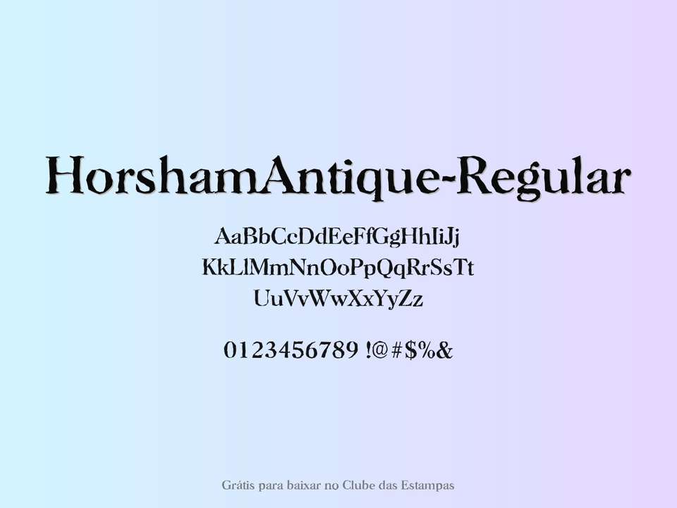 Fonte Horshamantique Regular Grátis Para Baixar