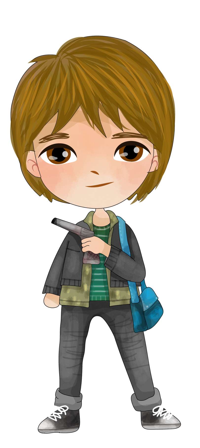 Desenho De Menino Com Pistola Personagem Png Grátis Para Baixar