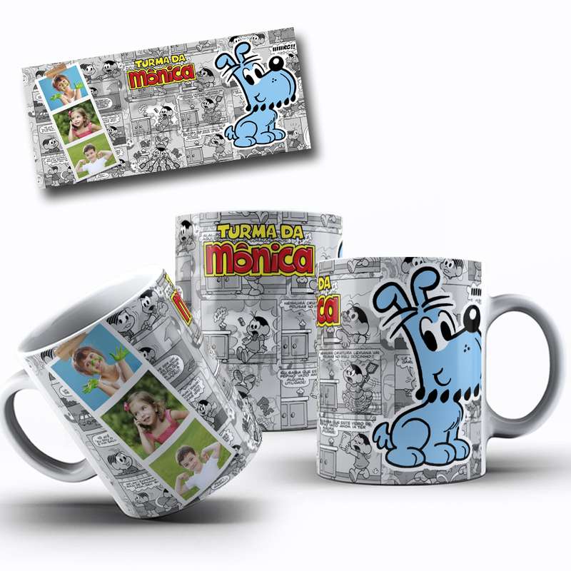 Arte Para Caneca Turma Da Monica Personagens Serie Cartoon 1