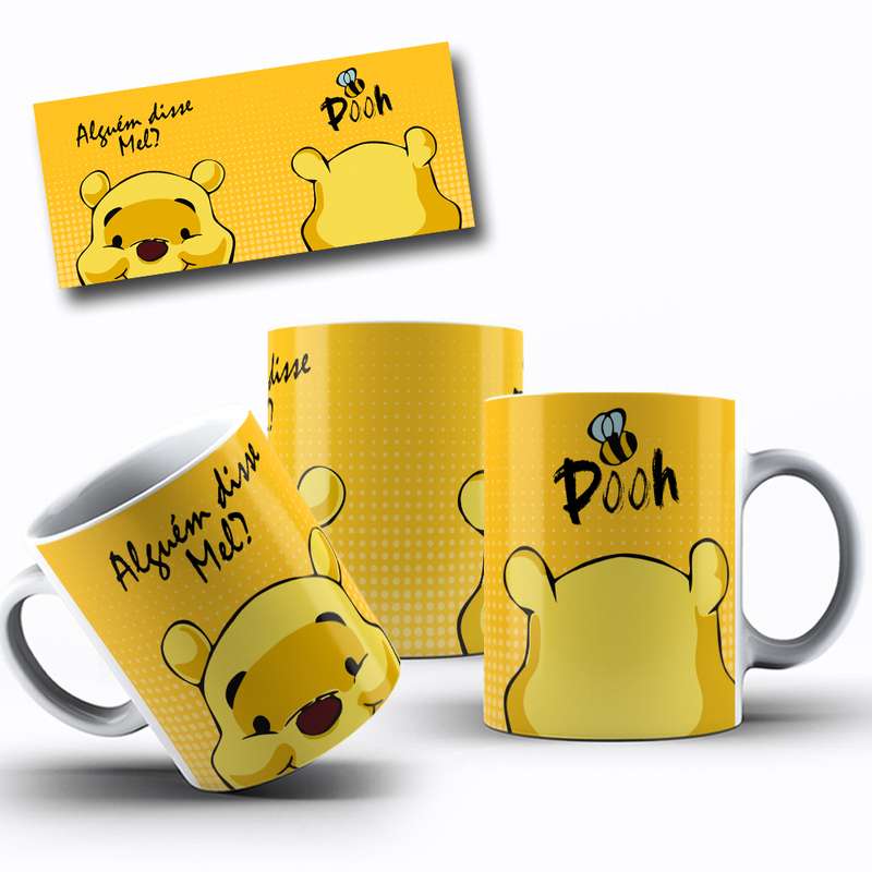 Arte Para Caneca Pooh Personagem Serie Cartoon 16