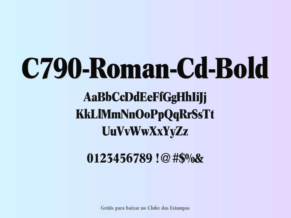 Fonte C790 Roman Cd Bold Grátis Para Baixar