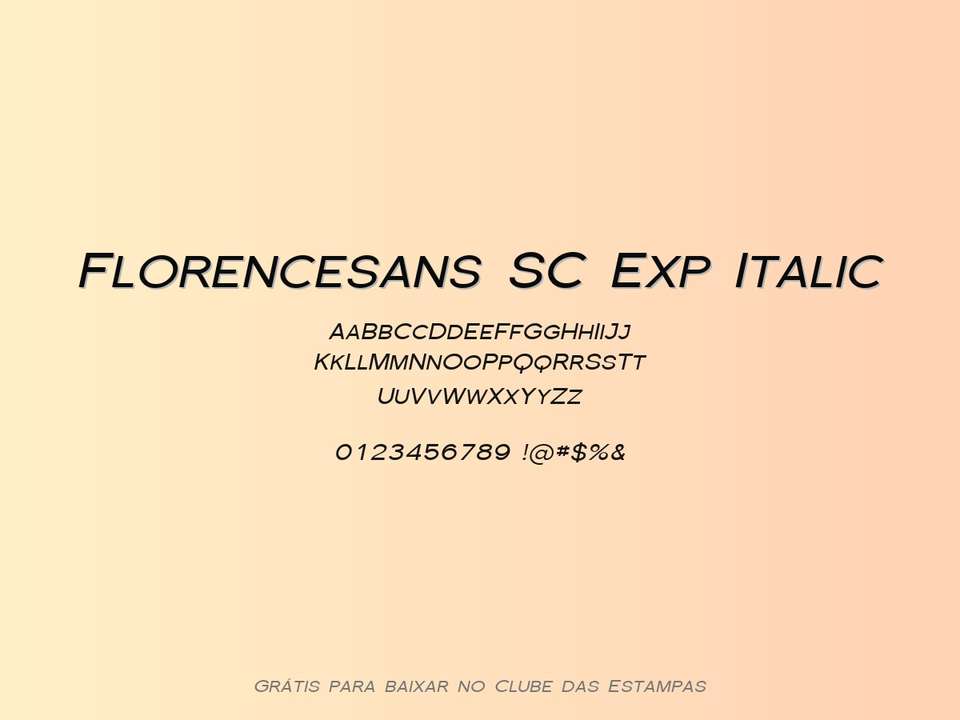 Fonte Florencesans Sc Exp Italic Grátis Para Baixar