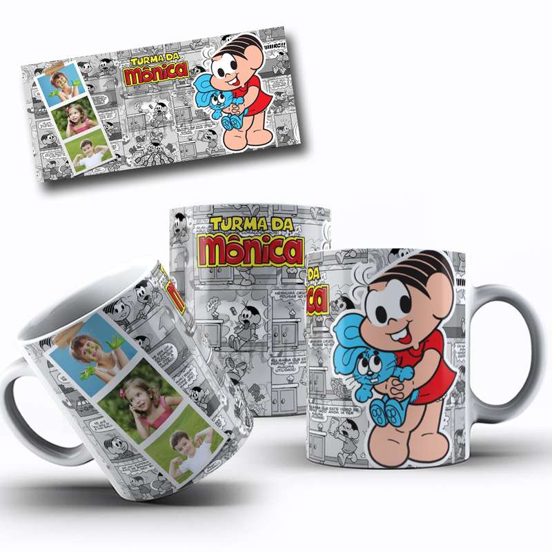 Arte Para Caneca Turma Da Monica Personagens Serie Cartoon 5