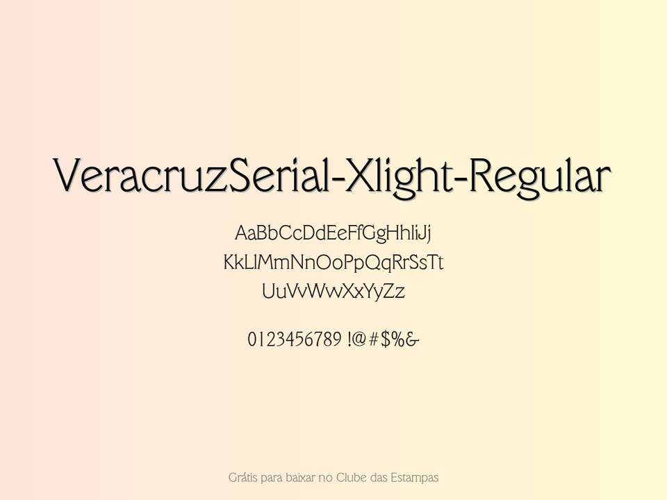 Fonte Veracruzserial Xlight Regular Grátis Para Baixar