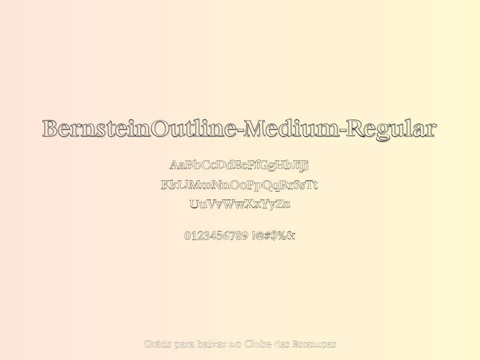 Fonte Bernsteinoutline Medium Regular Grátis Para Baixar