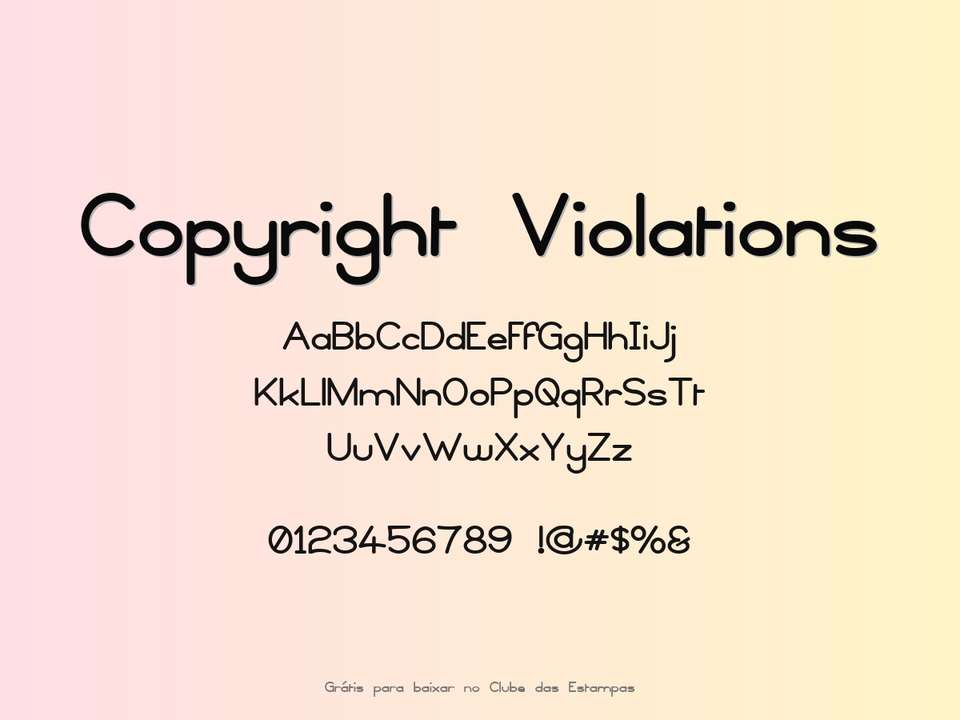 Fonte Copyright Violations Grátis Para Baixar