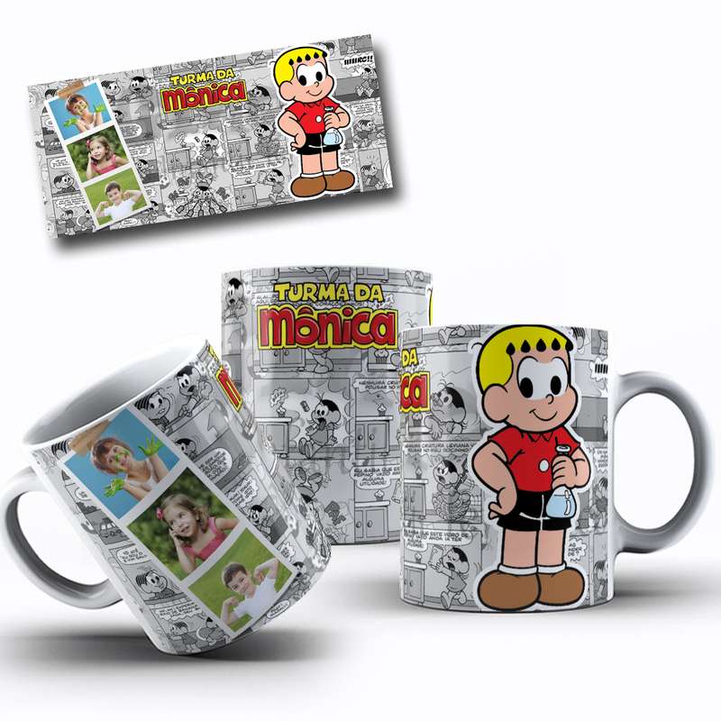 Arte Para Caneca Turma Da Monica Personagens Cartoon 2
