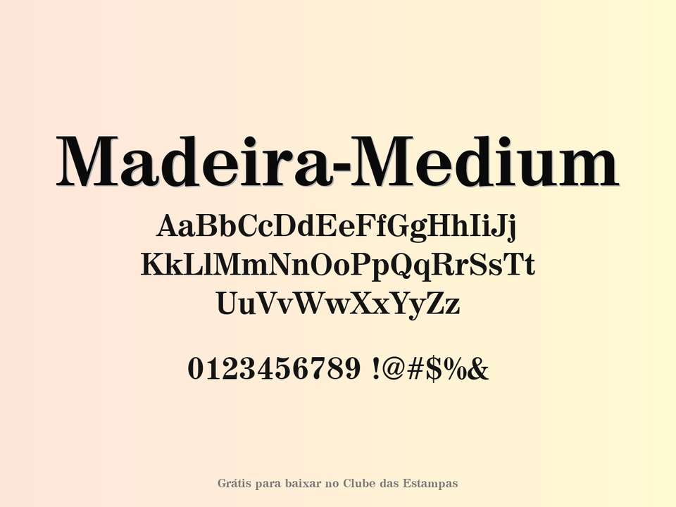 Fonte Madeira Medium Grátis Para Baixar