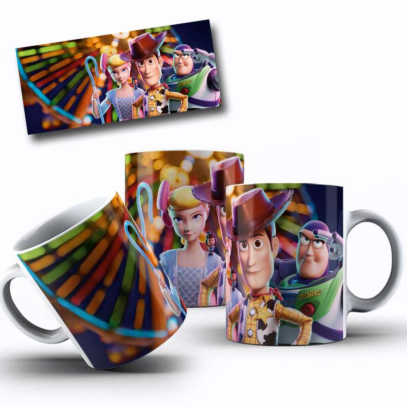 Arte Para Caneca Toy Story Personagens Cartoon 11
