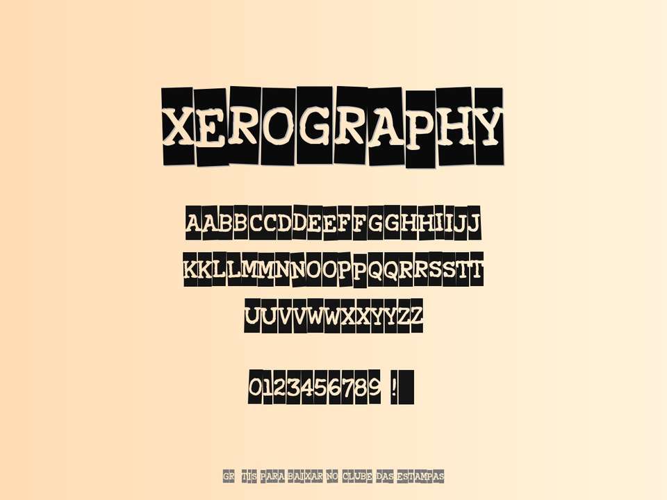 Fonte Xerography Grátis Para Baixar