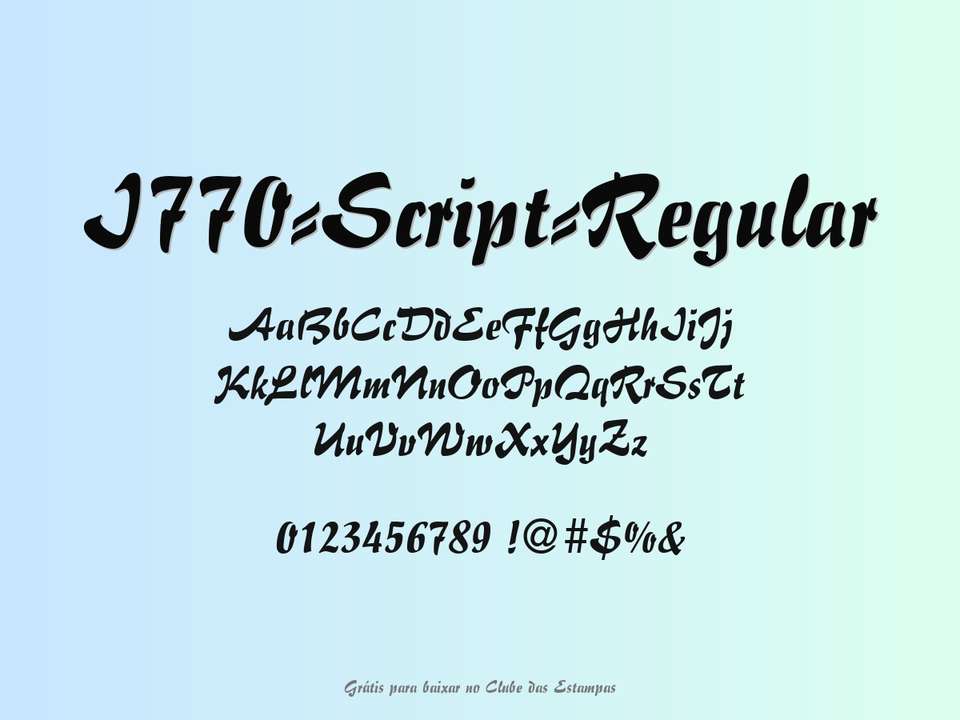 Fonte I770 Script Regular Grátis Para Baixar