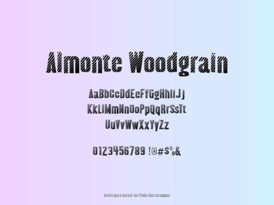 Fonte Almonte Woodgrain Grátis Para Baixar