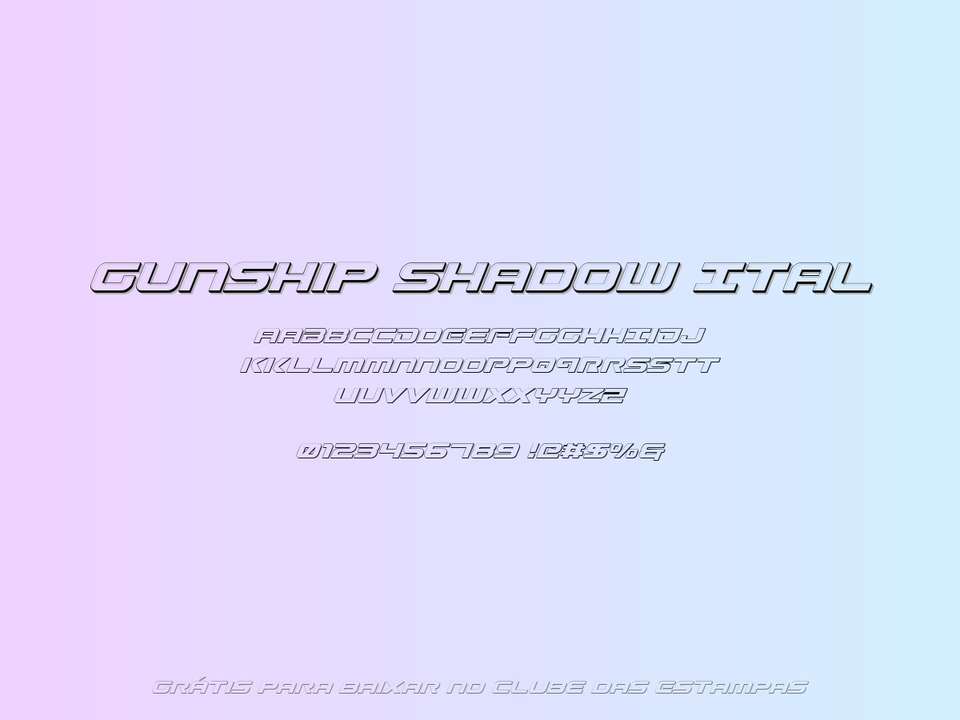 Fonte Gunship Shadow Ital Grátis Para Baixar