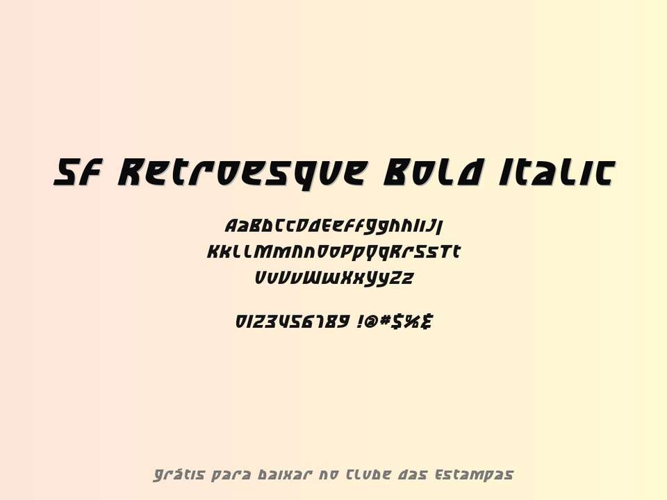 Fonte Sf Retroesque Bold Italic Grátis Para Baixar