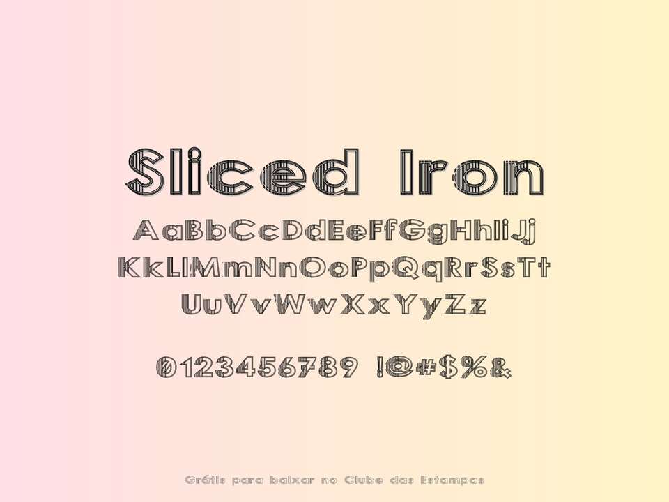 Fonte Sliced Iron Grátis Para Baixar