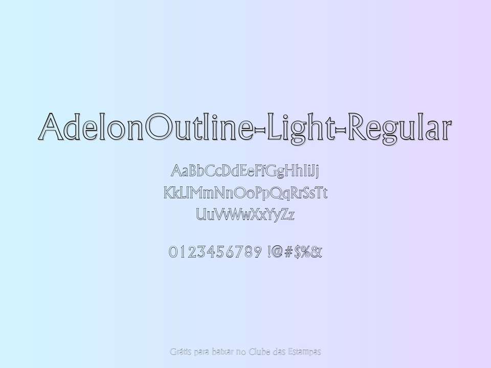 Fonte Adelonoutline Light Regular Grátis Para Baixar