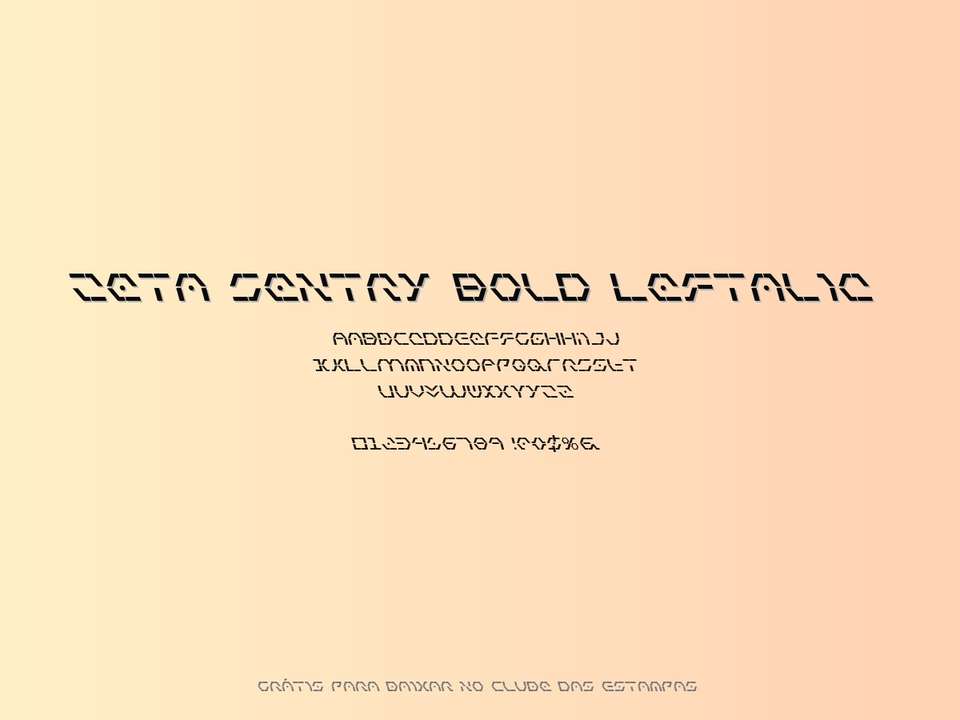 Fonte Zeta Sentry Bold Leftalic Grátis Para Baixar