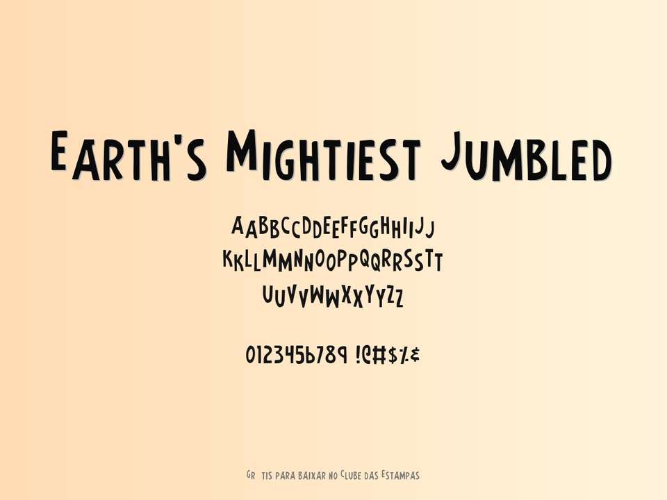 Fonte Earth's Mightiest Jumbled Grátis Para Baixar