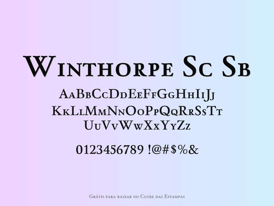 Fonte Winthorpe Sc Sb Grátis Para Baixar