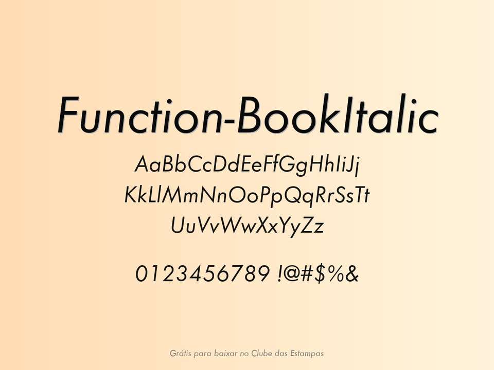 Fonte Function Bookitalic Grátis Para Baixar