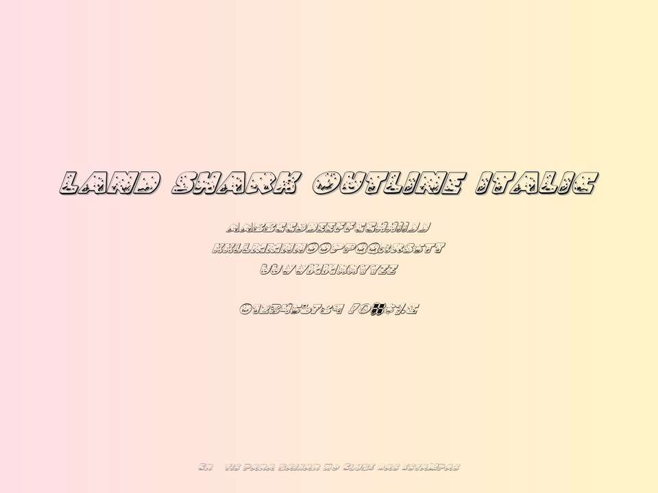 Fonte Land Shark Outline Italic Grátis Para Baixar